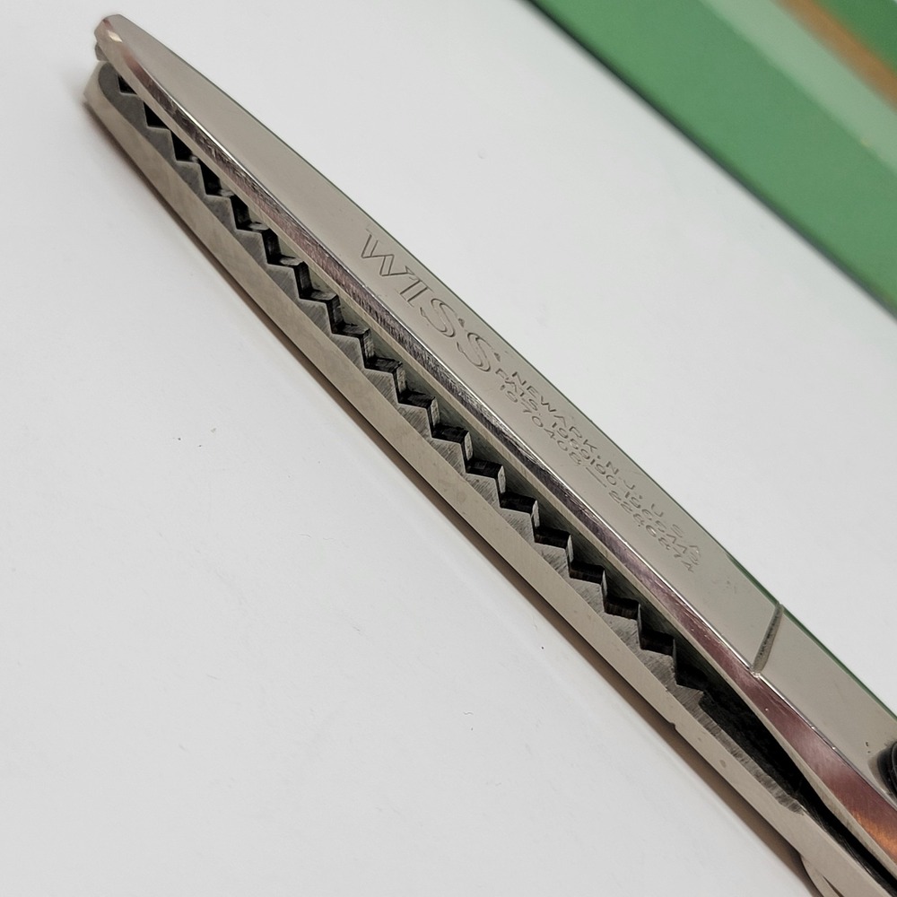 Vintage Wiss Pinking Shears Model CB9 + Original Box Sewing Scissors Dressmaking - Picture 9 of 16